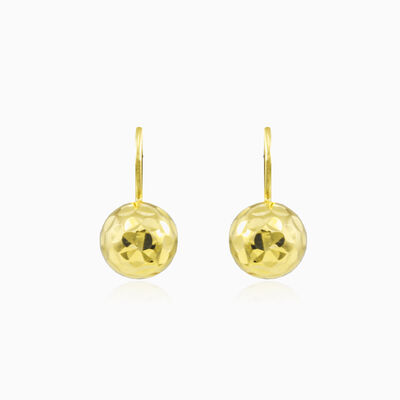 Half ball gold earrings woman Earrings Lustrous