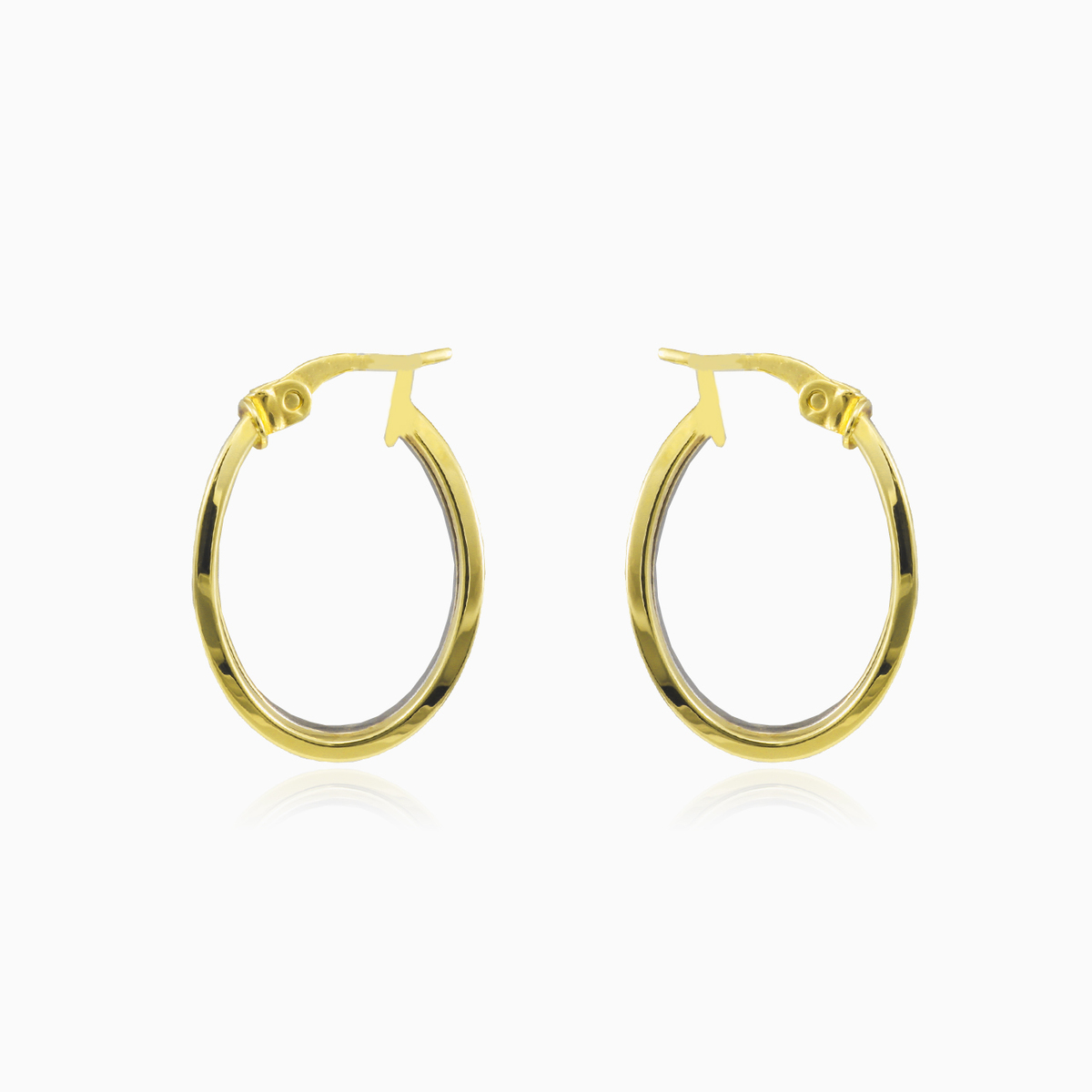 Two-tone gold hoop earrings woman Earrings High polished N.2