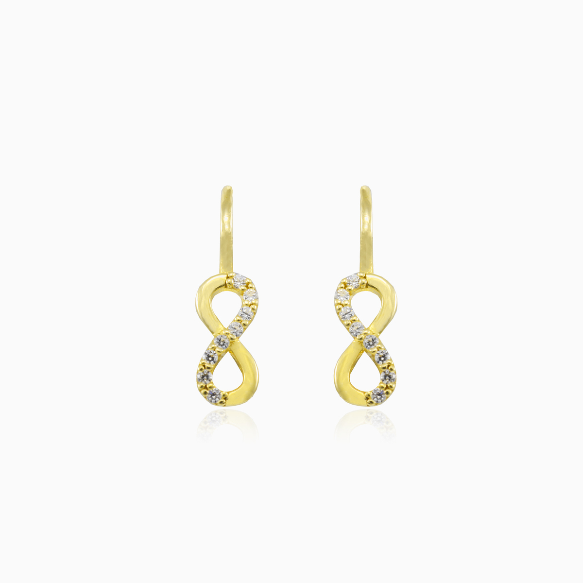 Infinity-Ohrringe aus Gelbgold Frauen Ohrringe Lustrous N.1