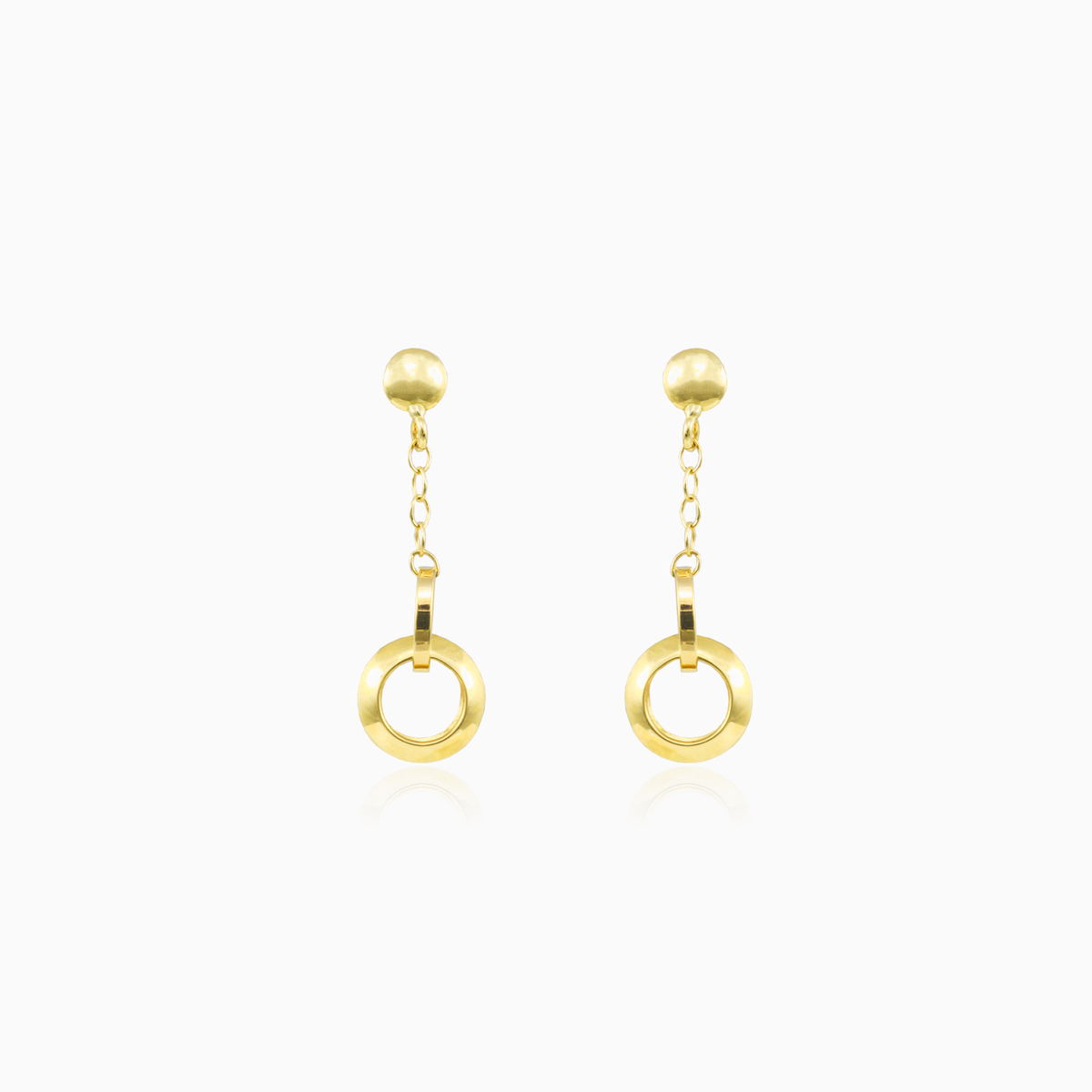 Dangling circle gold earrings woman Earrings Lustrous N.1