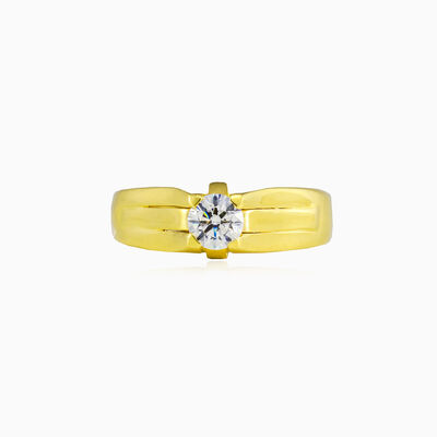 Bold gold and crystal ring unisex Кольца Lustrous