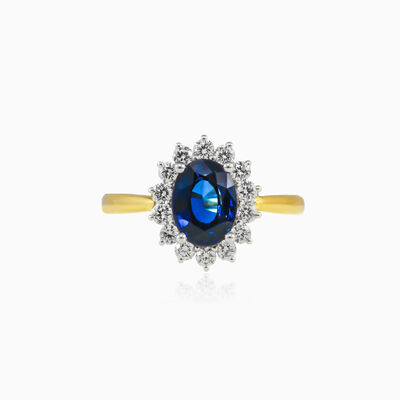 Royal sapphire yellow gold ring woman Rings Brillantino