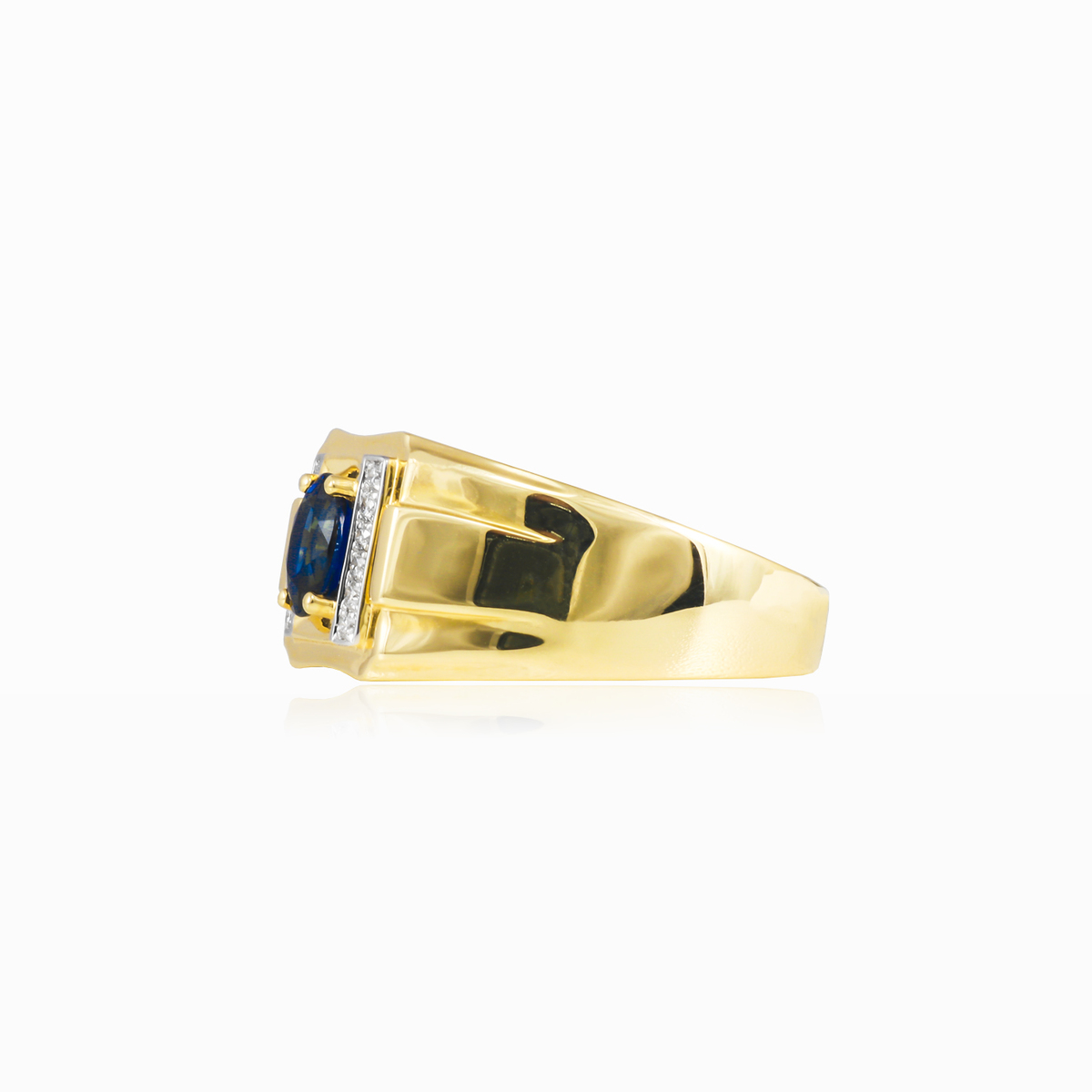Gold sapphire and diamond men ring man Rings Brillantino N.2