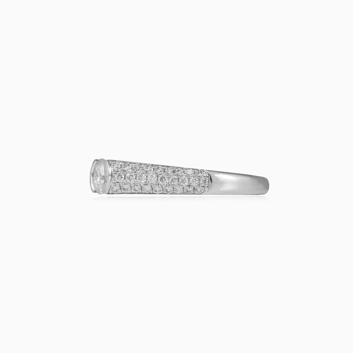 Semi-bezel diamond engagement ring woman Engagement rings Brillantino N.2