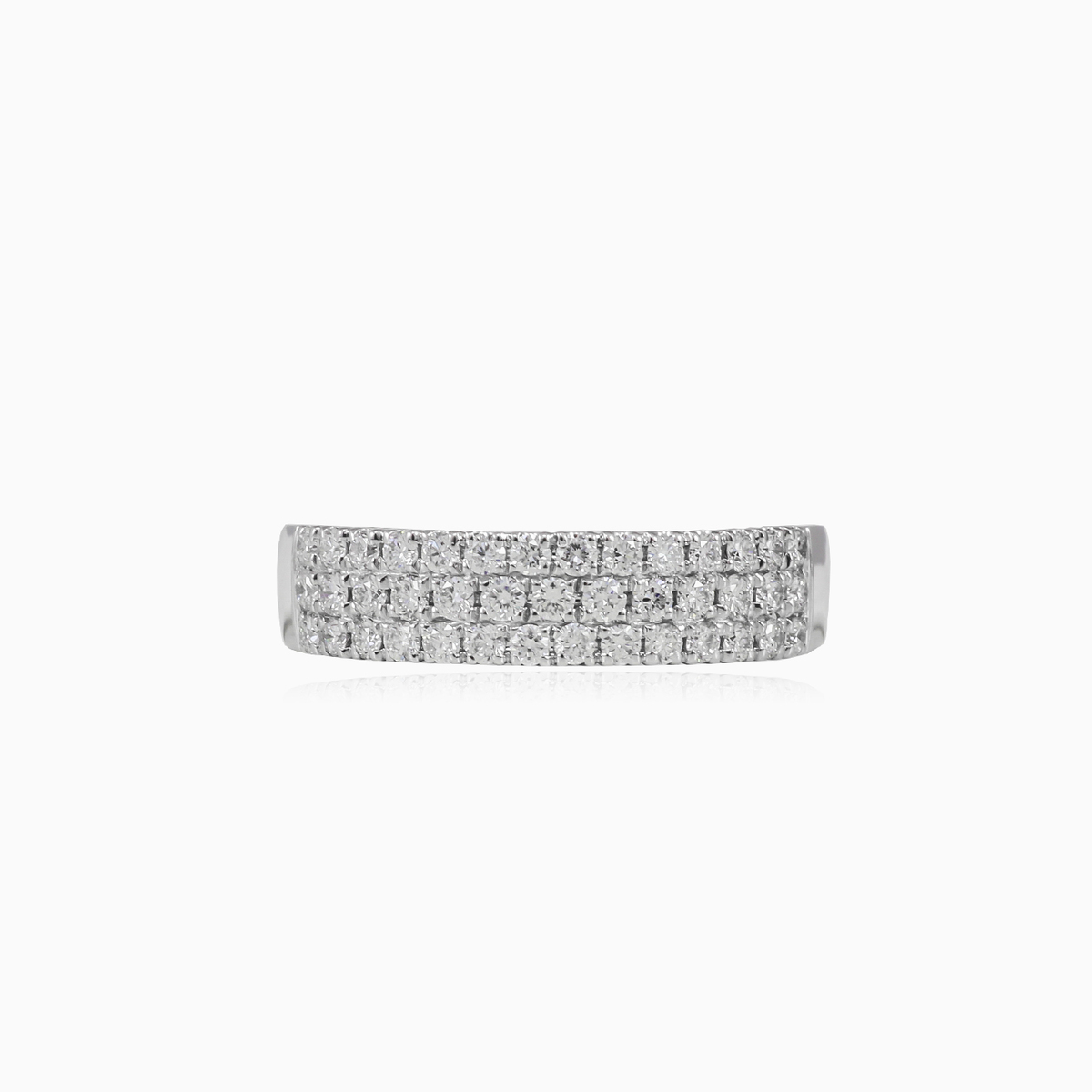 Dreireihiges Gold-Diamantband Frauen Eheringe Brillantino N.1