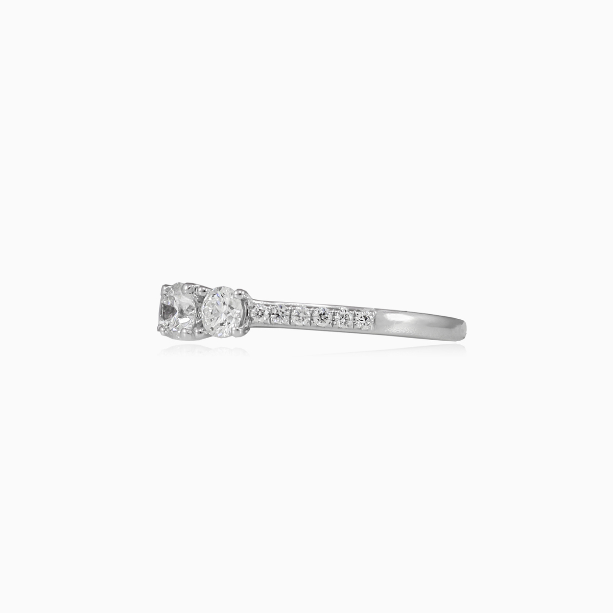 Trilogy accent diamond engagement ring woman Engagement rings Brillantino N.2