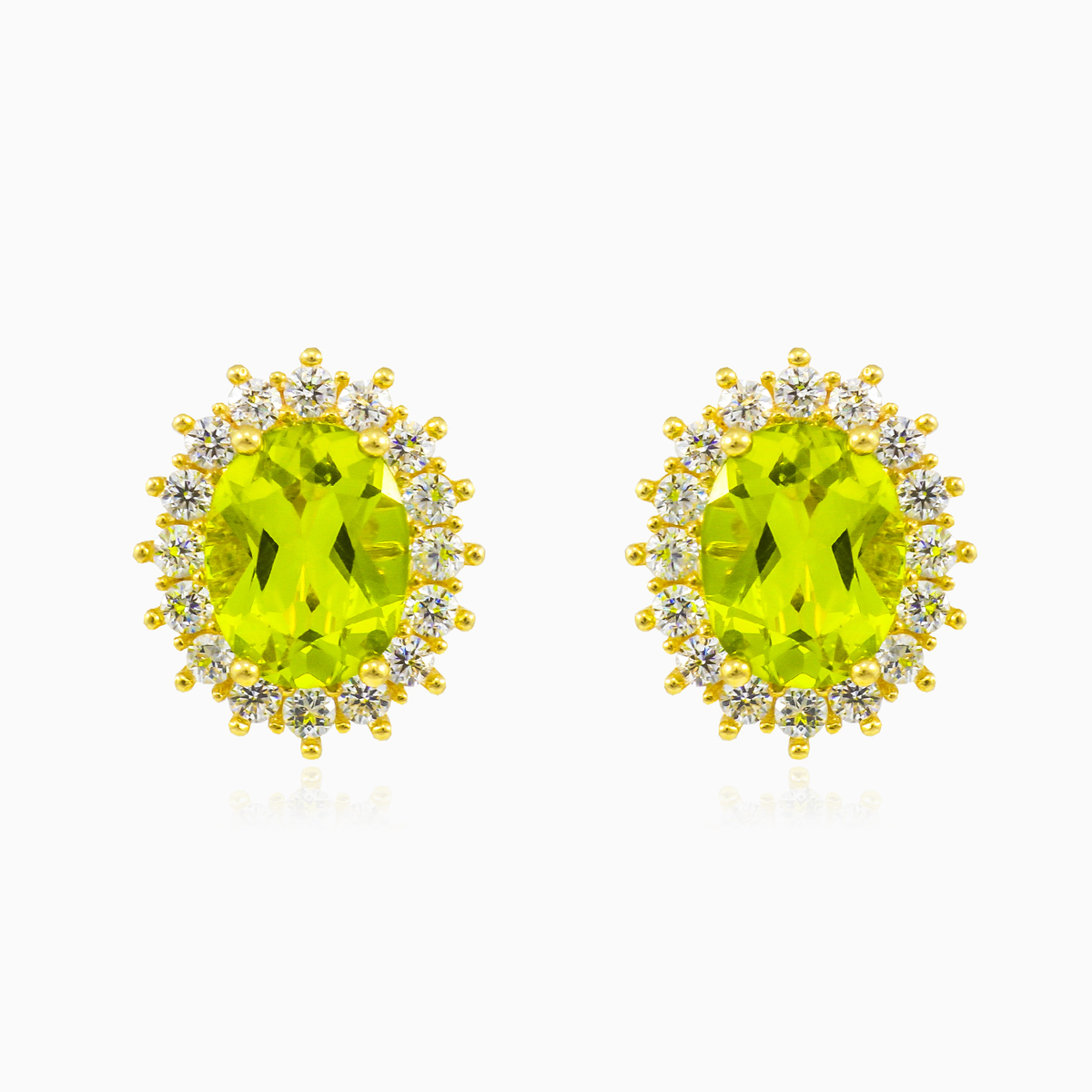 Royal oval zultanite gold earrings Женские Серьги Royal N.1