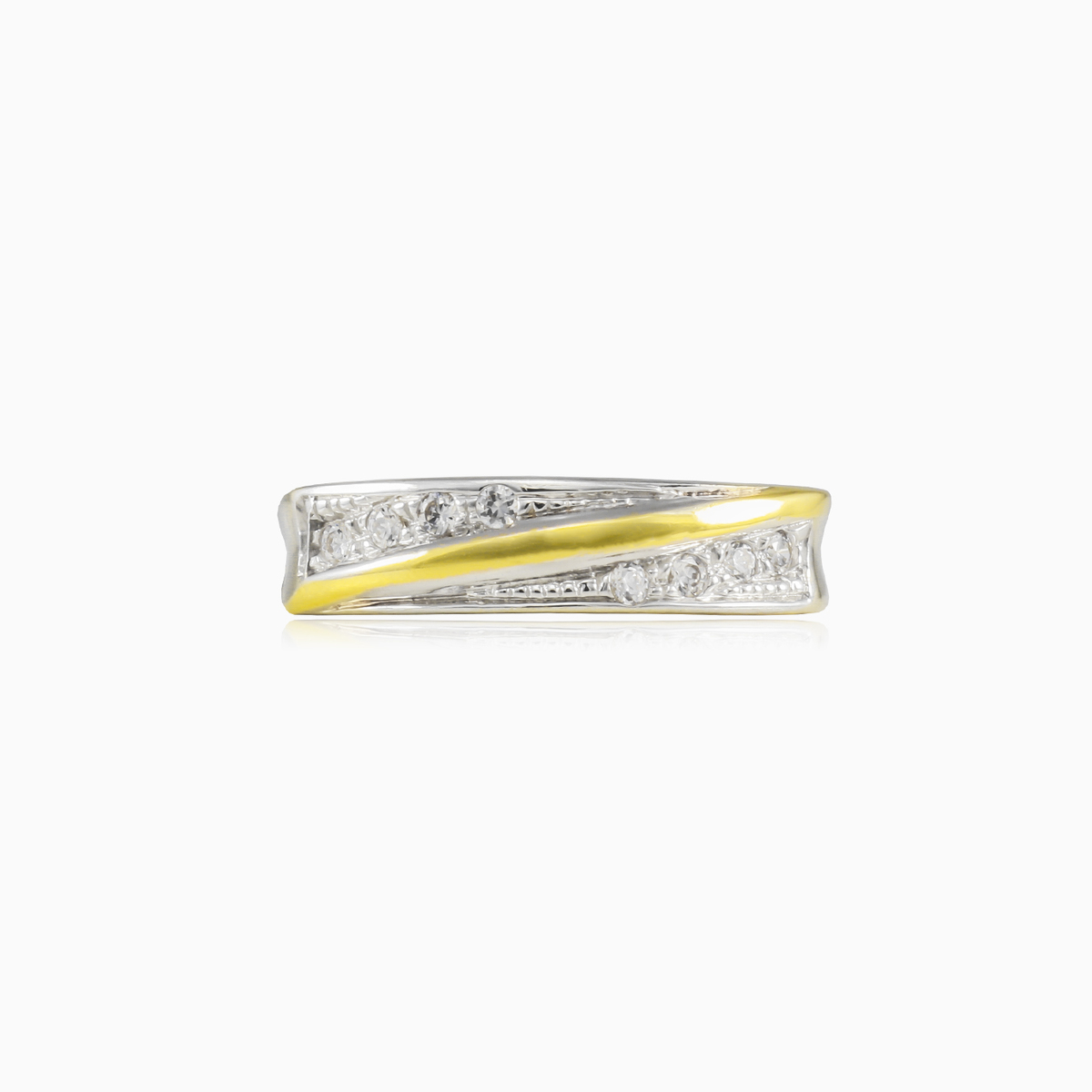 Cubic gold ring woman Rings Lustrous N.1