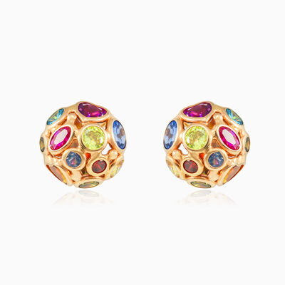 Mosaico gold ball earrings woman Earrings Mosaico