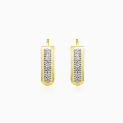 One row gold earrings woman Earrings Lustrous