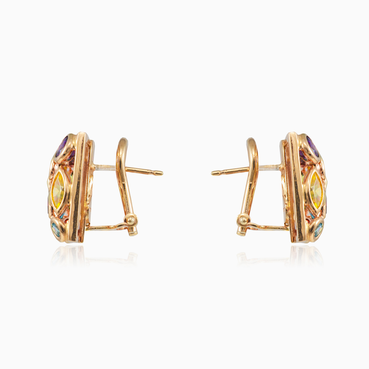 Mosaico square gold earrings woman Earrings Mosaico N.2