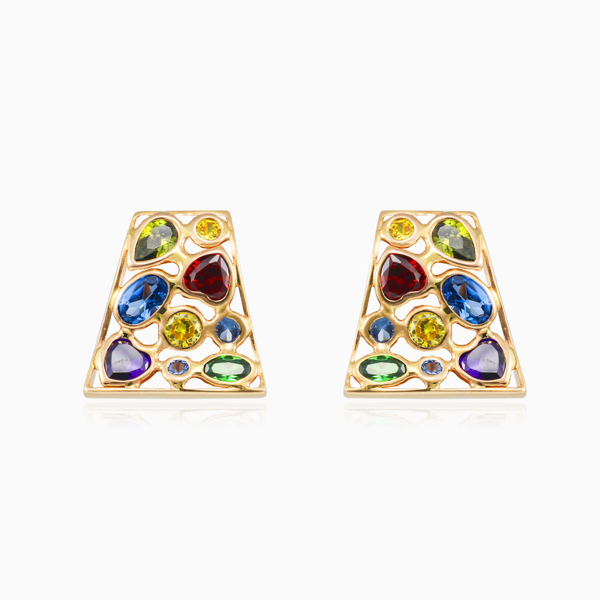 Mosaico Trapez-Ohrringe aus Gold Frauen Ohrringe Mosaico N.1