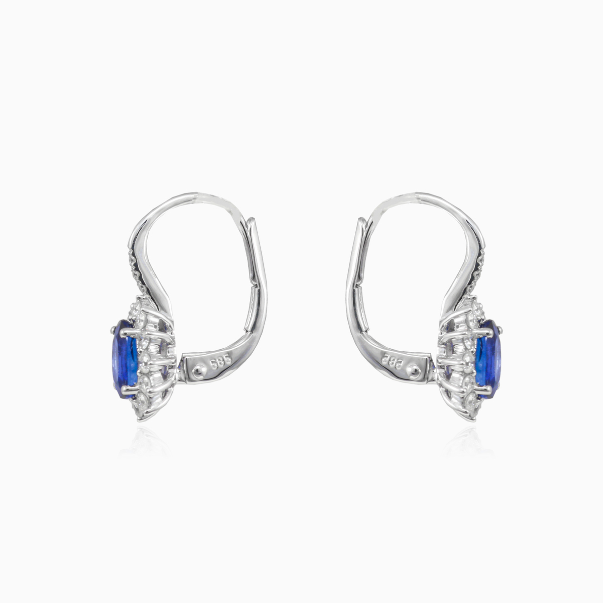 Náušnice s diamanty a safírem dámské Náušnice Brillantino N.2