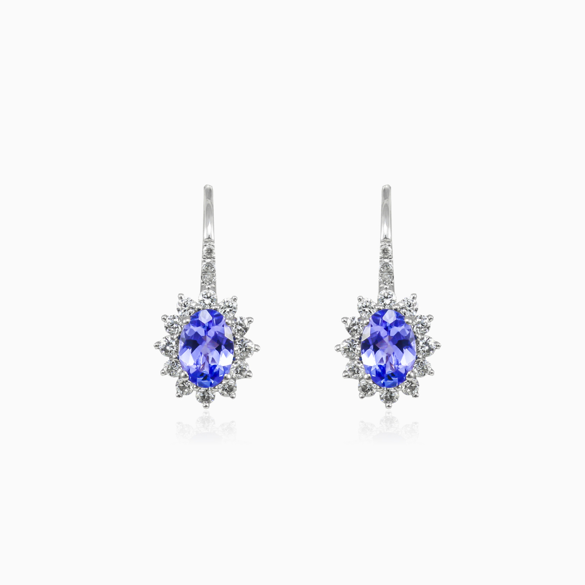 Tansanit und Diamant-Ohrringe Frauen Ohrringe Brillantino N.1
