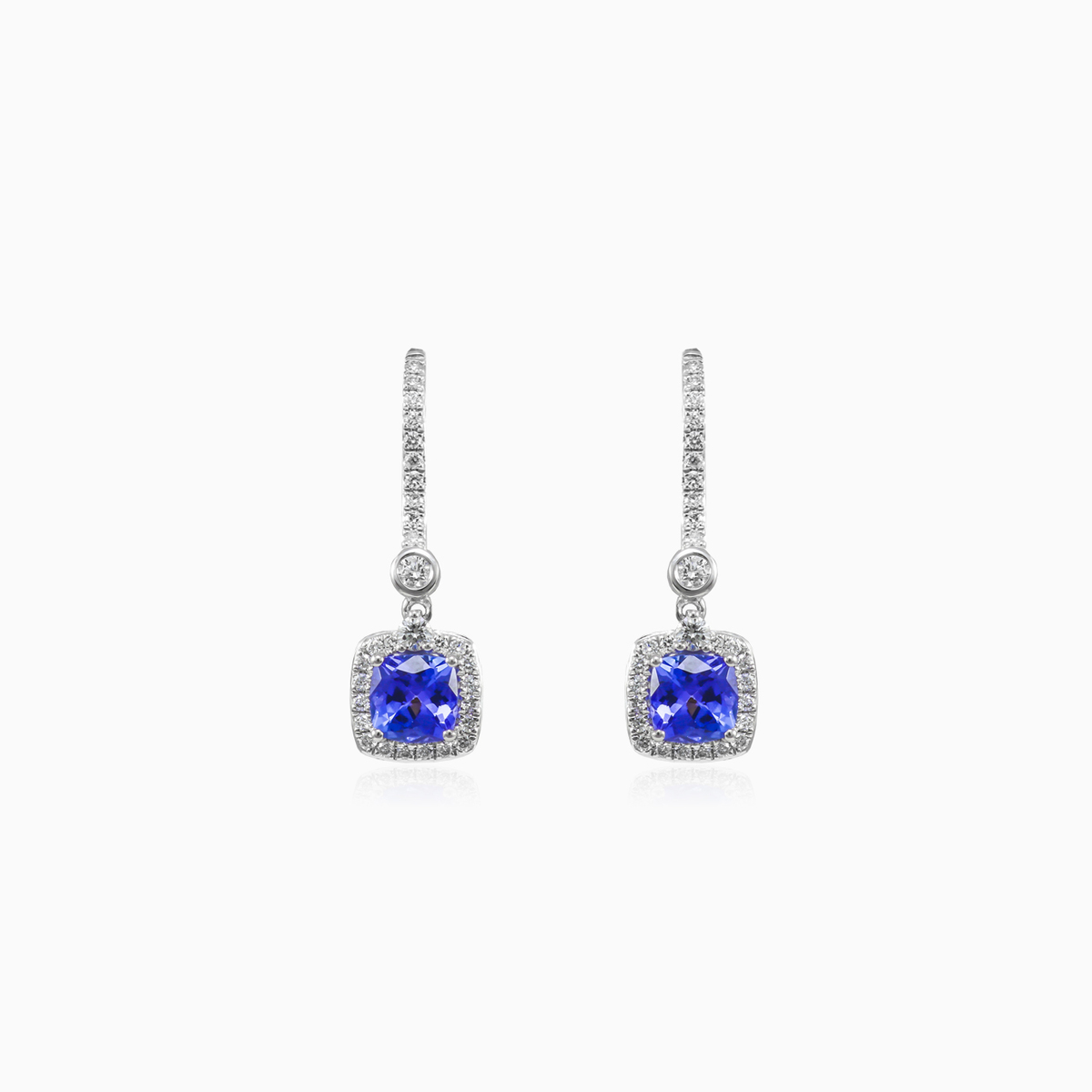 Dangling cushion tanzanite earrings woman Earrings Brillantino N.1
