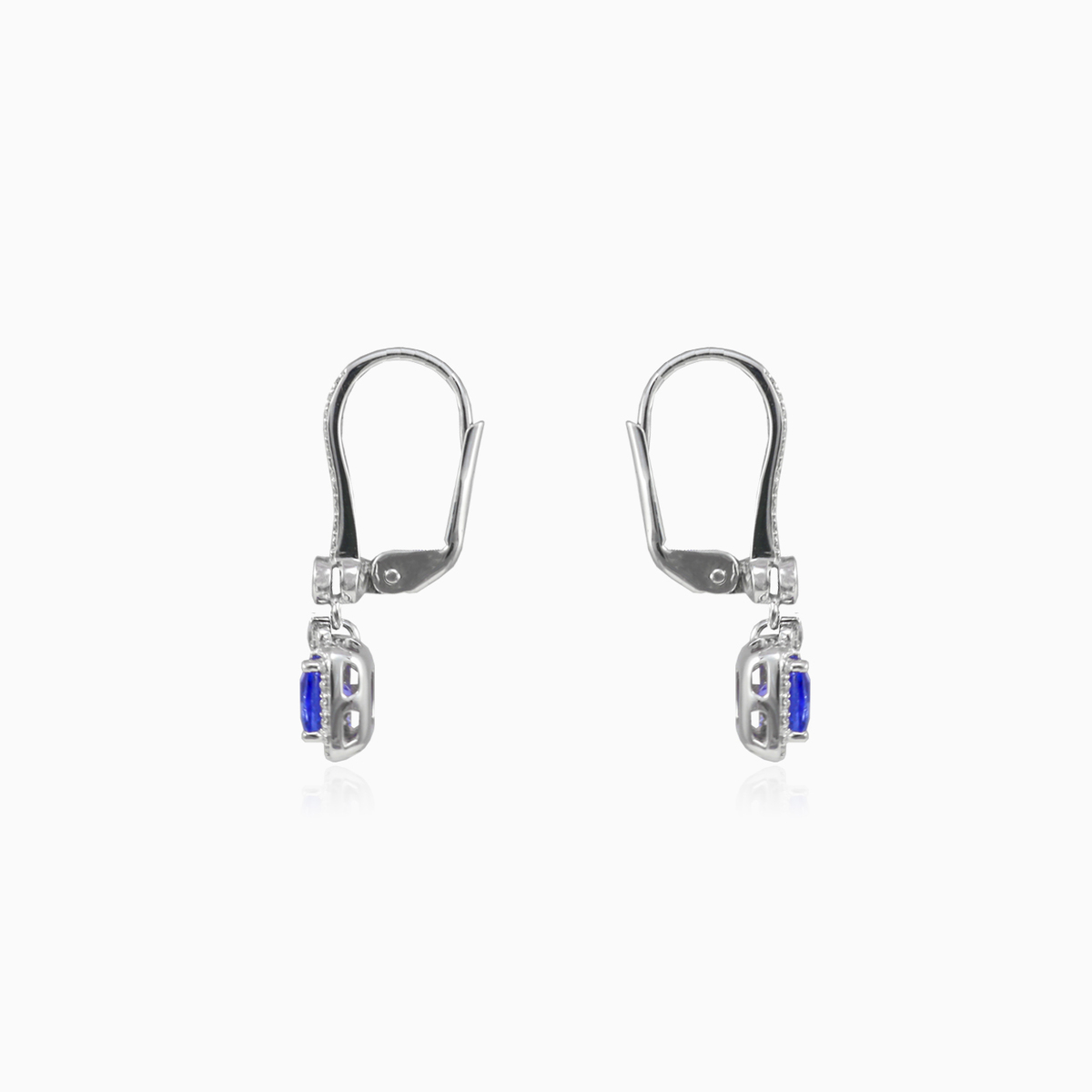 Dangling cushion tanzanite earrings woman Earrings Brillantino N.2