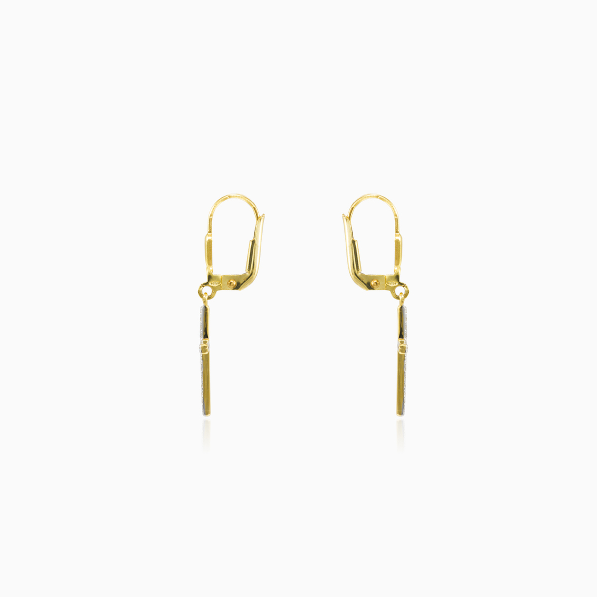 Dangling cross diamond earrings unisex Earrings Brillantino N.2