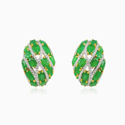 Emerald and diamond bombe ring Женские Серьги Brillantino