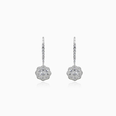 Pendientes flor de diamante colgantes mujer Pendientes Brillantino