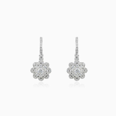 Pendientes flor de diamante mujer Pendientes Brillantino