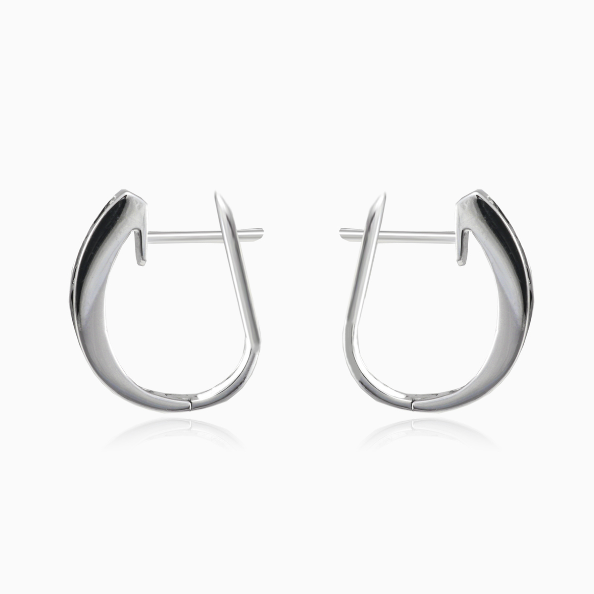 Boucles d'oreilles en or blanc serties de canaux femme Boucles d'oreilles Brillantino N.2