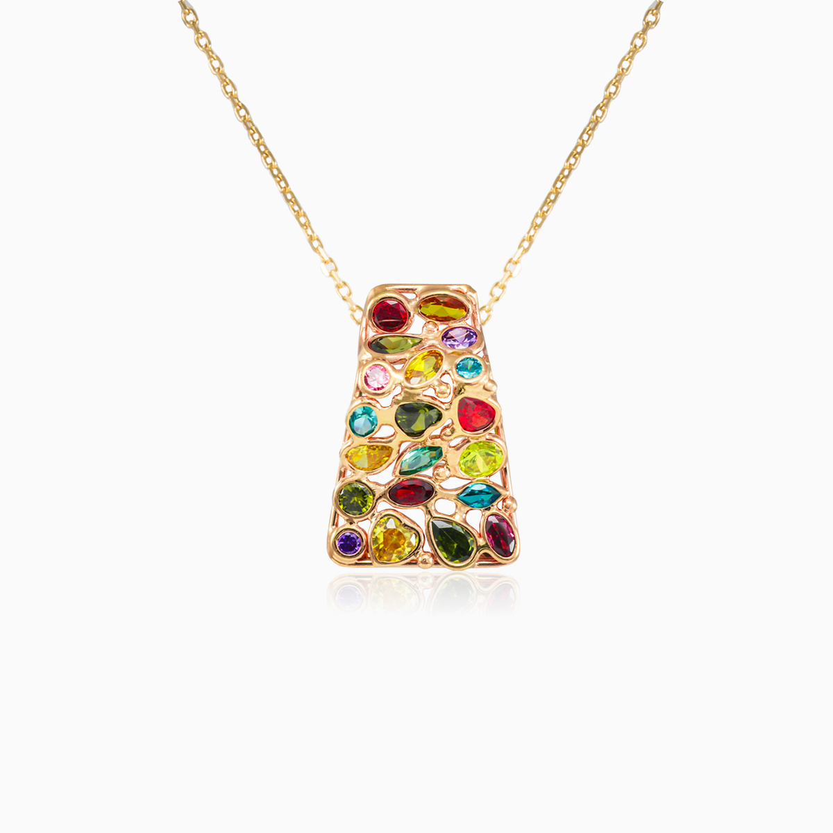 Pendentif Mosaico trapèze en or femme Pendentifs Mosaico N.1