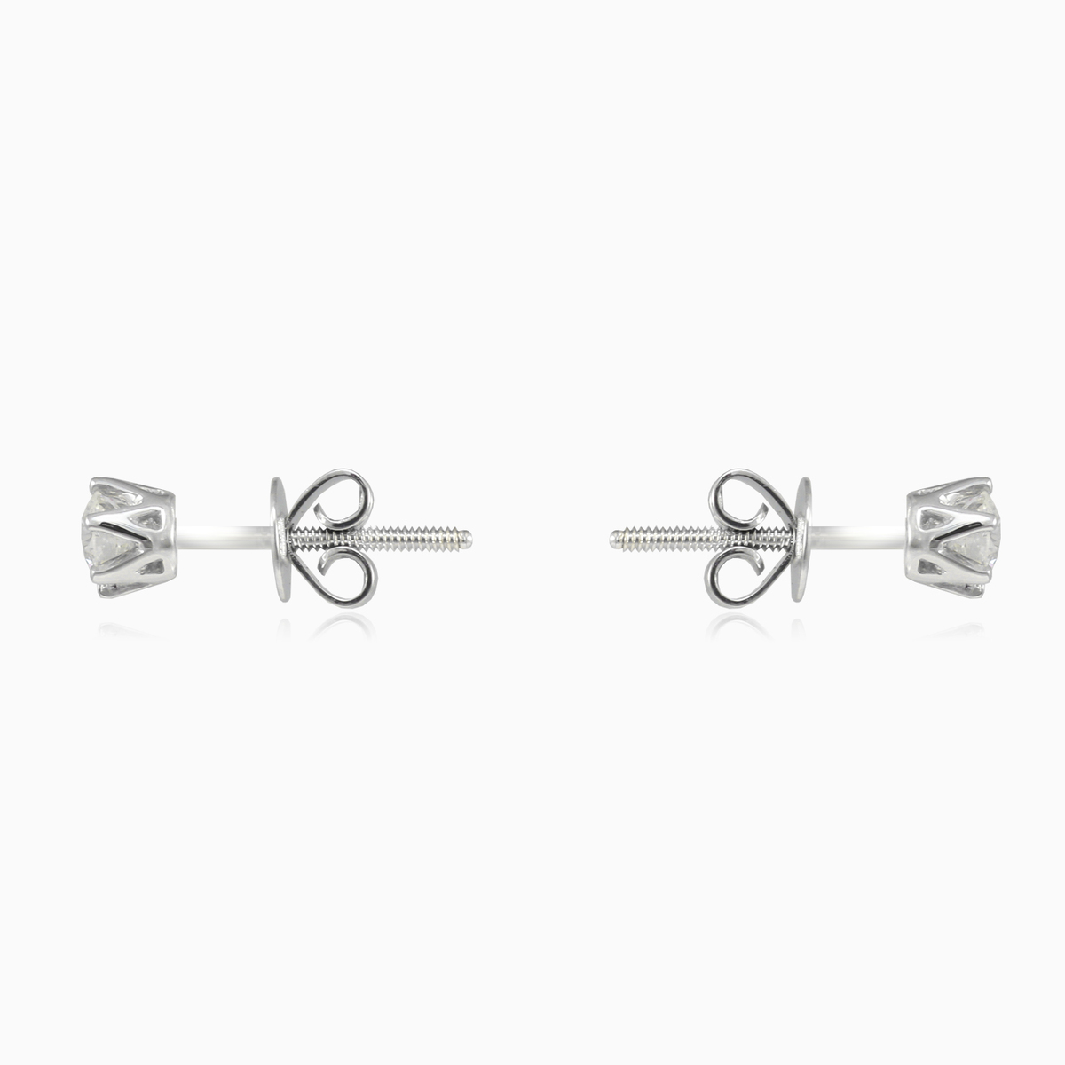 Six prong diamond studs Женские Серьги Brillantino N.2