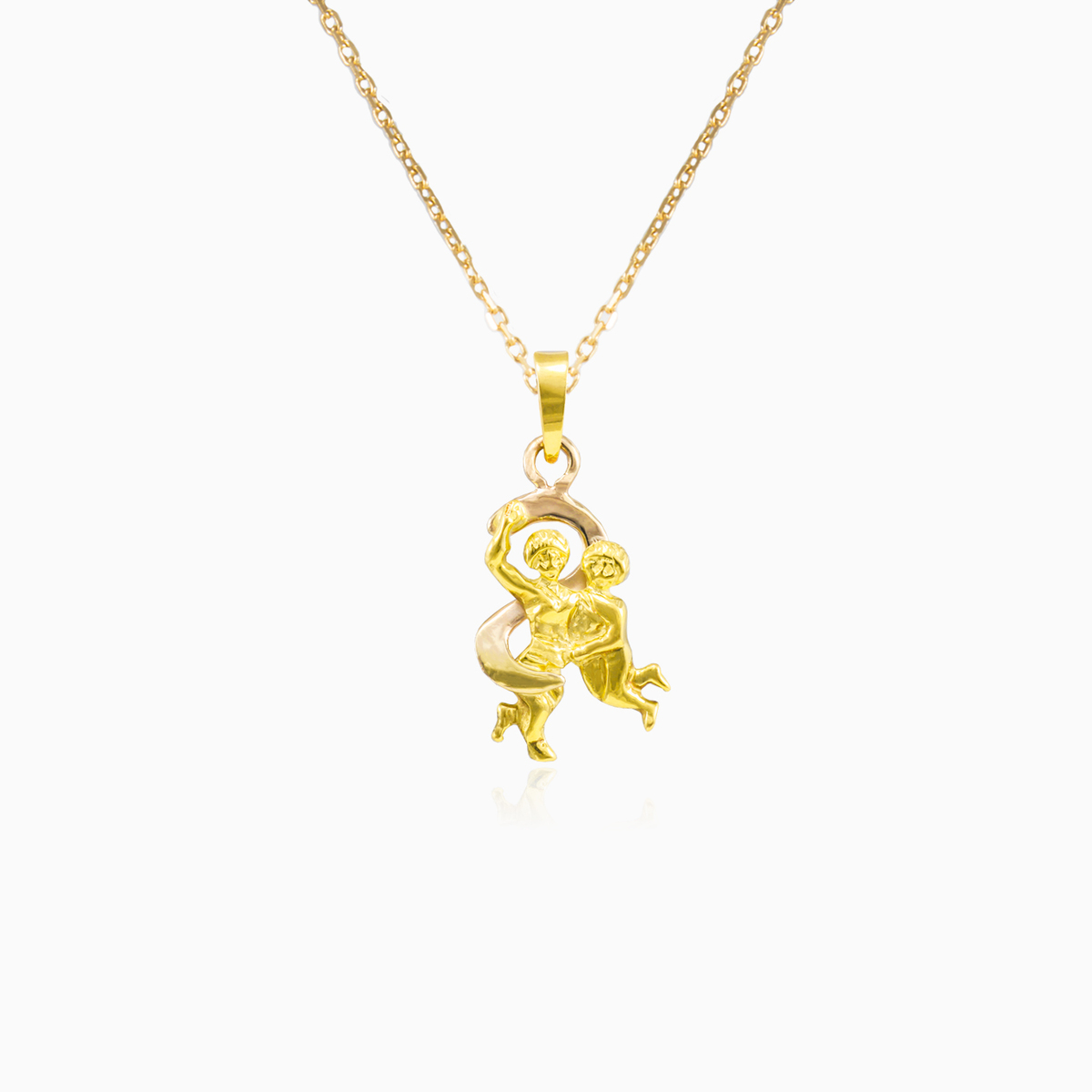 Pendentif en or Gémeaux zodiaque unisex Pendentifs signes du zodiaque N.1