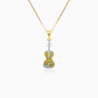 Guitar gold pendant unisex Pendants Lustrous