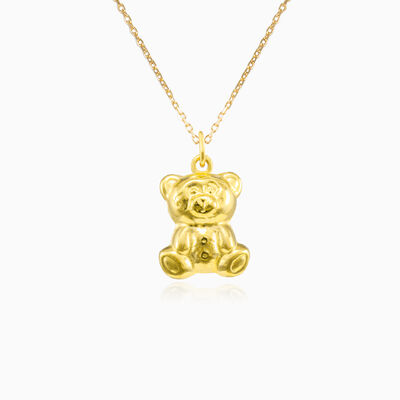 Teddy bear gold pendant unisex Pendants Animale