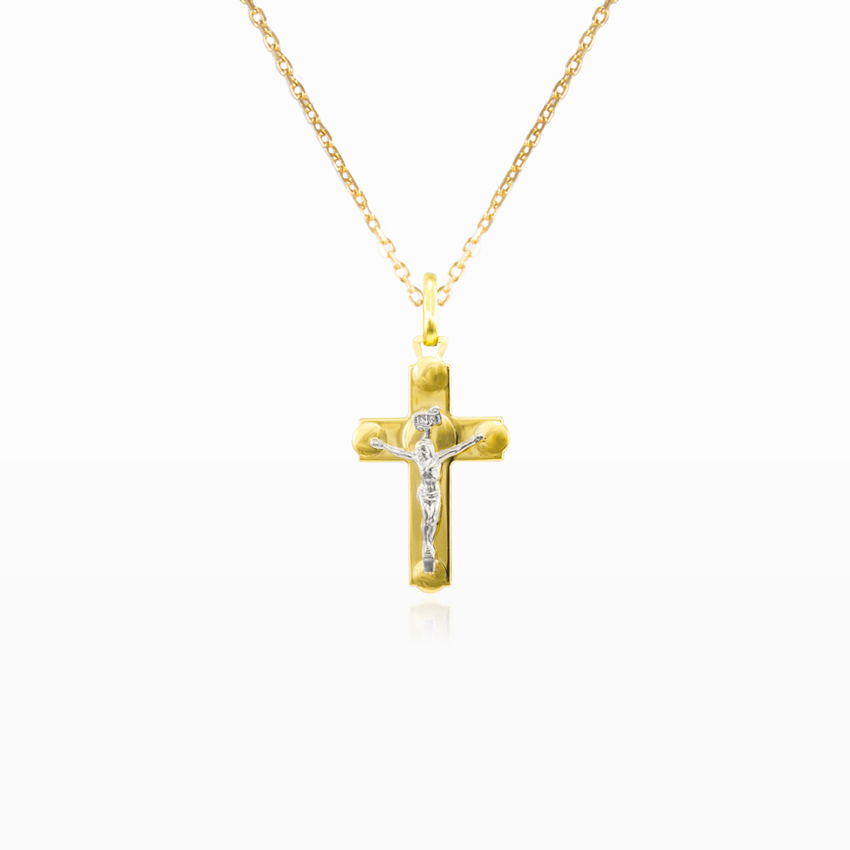 Classic gold cross unisex Pendants Santa Croce N.1
