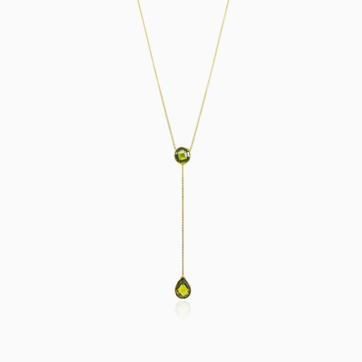 Two stone gold necklace Женские Колье Tinge N.1