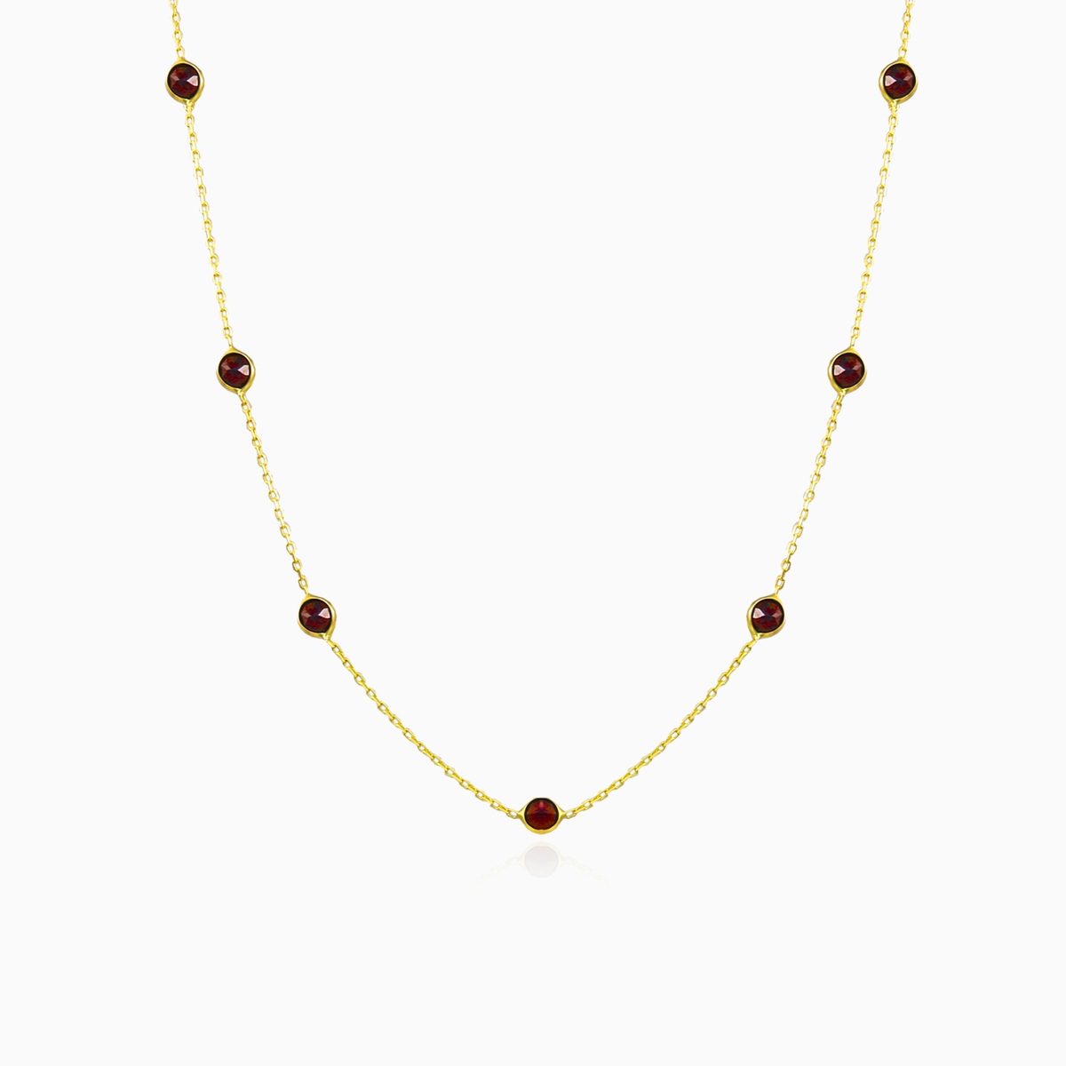 Collar de granates redondos mujer Collares Tinge N.1