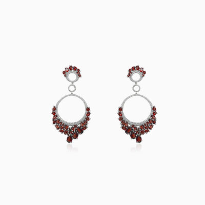 Massive garnet earrings woman Earrings Colorino