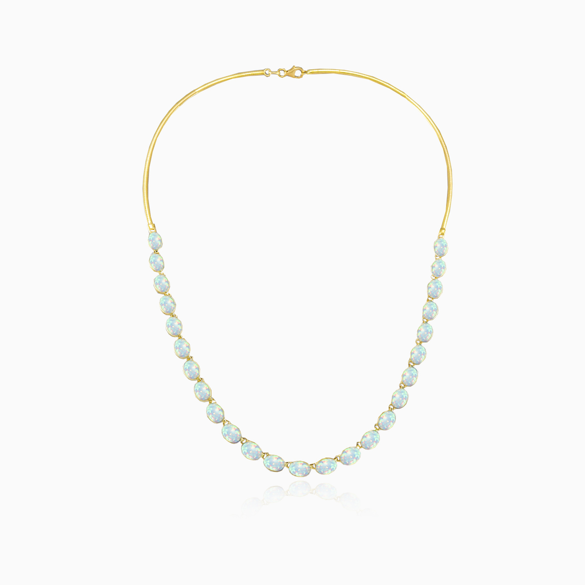 Bezel set opal necklace woman Necklaces Tinge N.1