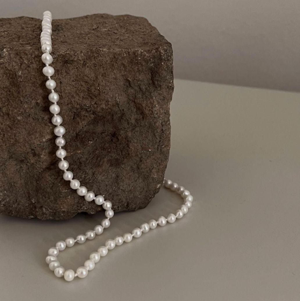 Pearl necklace unisex Collares Lustrous N.2