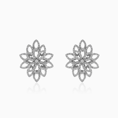 Diamantene Blumen-Ohrringe Frauen Ohrringe Brillantino