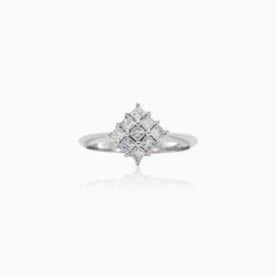 Square Diamond Ring woman Engagement rings Brillantino
