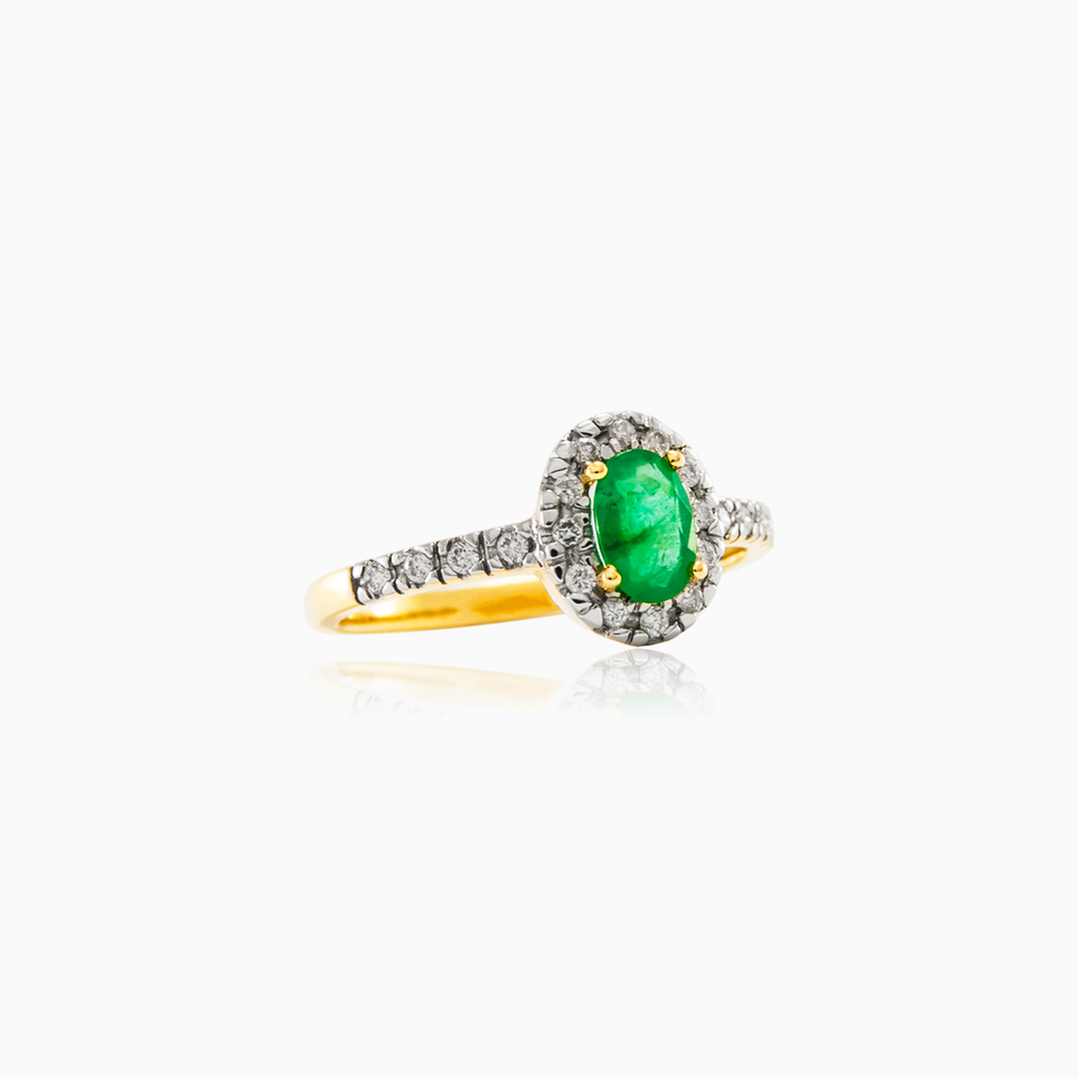 Emerald and Diamond engagement ring woman Engagement rings Brillantino N.2