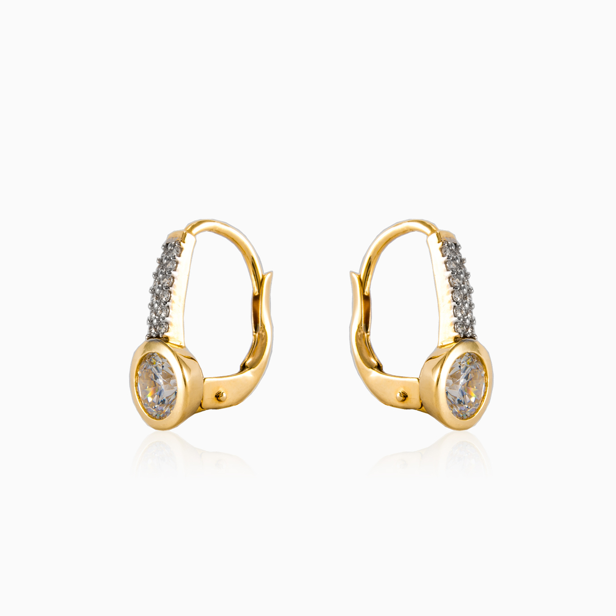 Pendientes Fantasía de oro amarillo mujer Pendientes Lustrous N.2