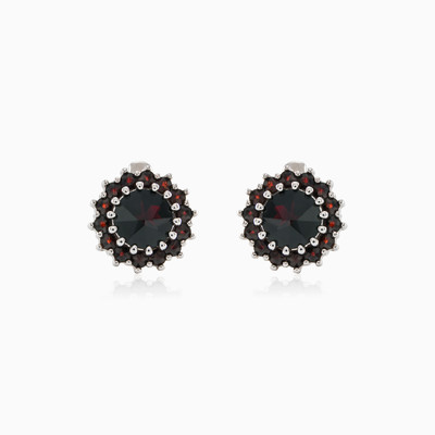 Anemone Garnet earrings woman Earrings Halo