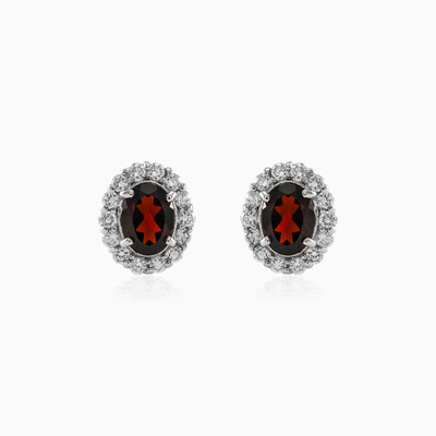 Ellisse Garnet earrings woman Earrings Halo