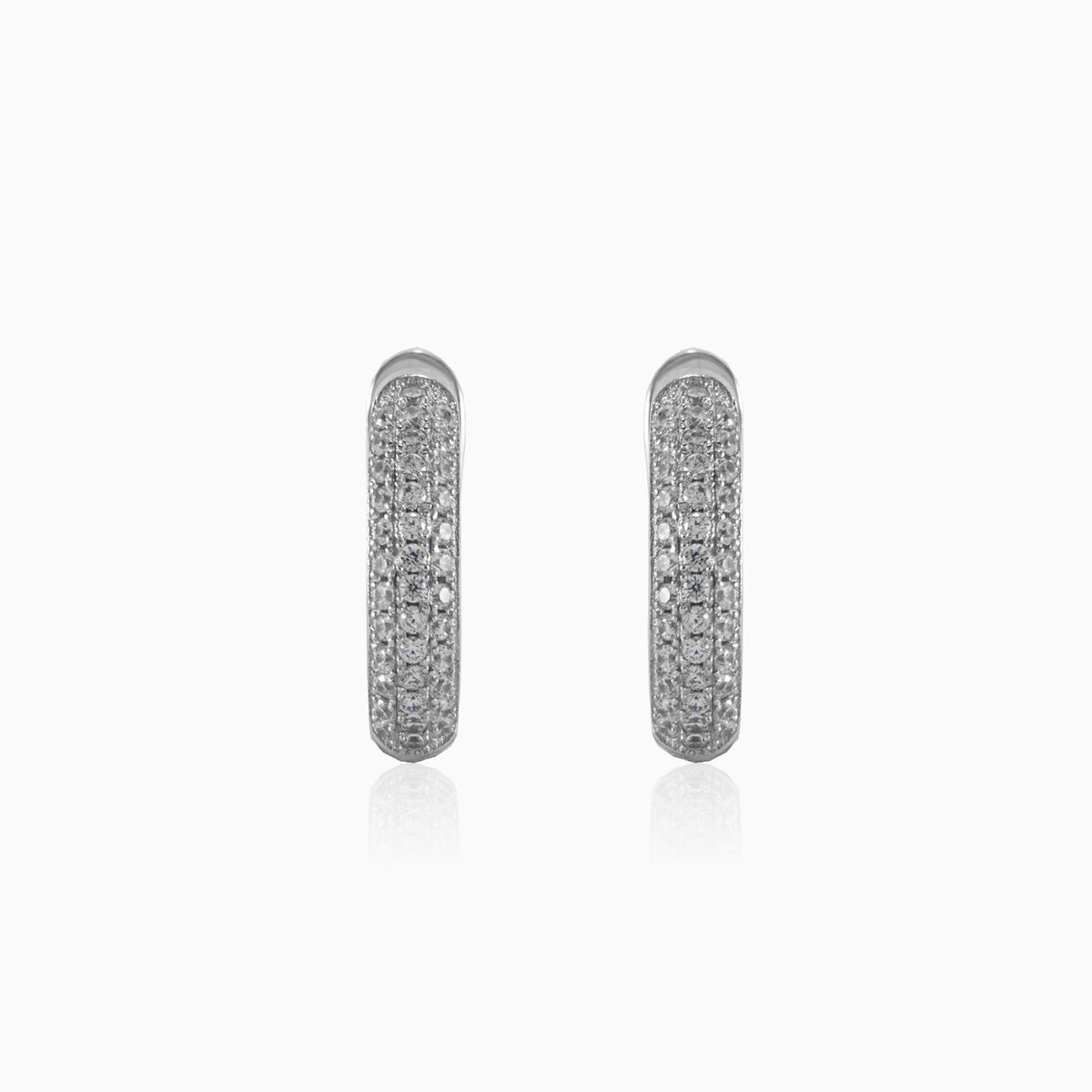 Pendientes de plata con cristales mujer Pendientes Shine bright N.1