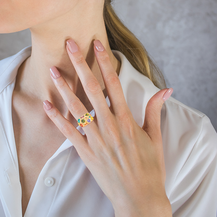 Anillo de mosaico de 