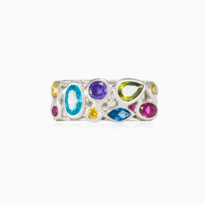 Mosaico thin shank ring woman Rings Mosaico