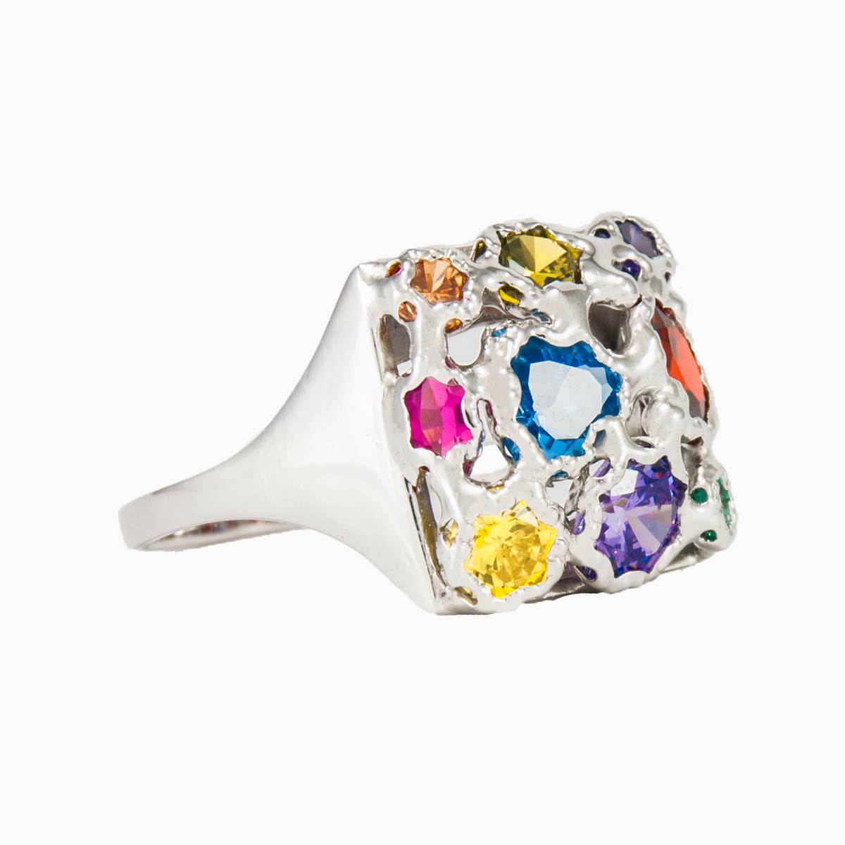 Bague Mosaïco carrée femme Bagues Mosaico N.2