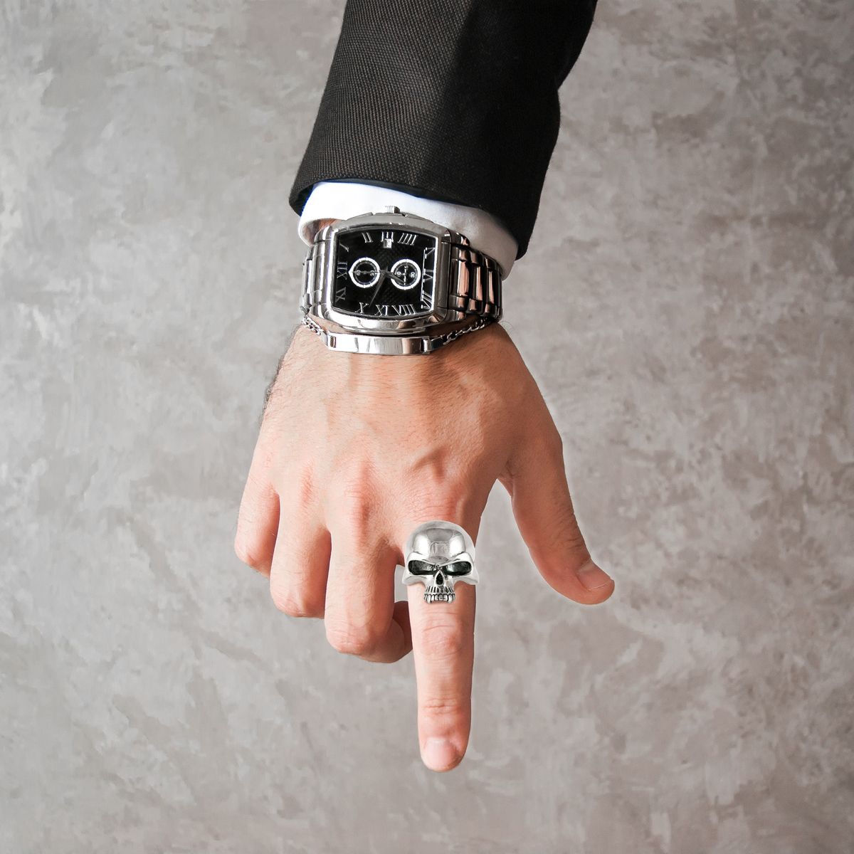 Bague de crâne homme Bagues Simbólico N.3