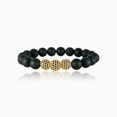 Onyx beads man Bracelets Rustico