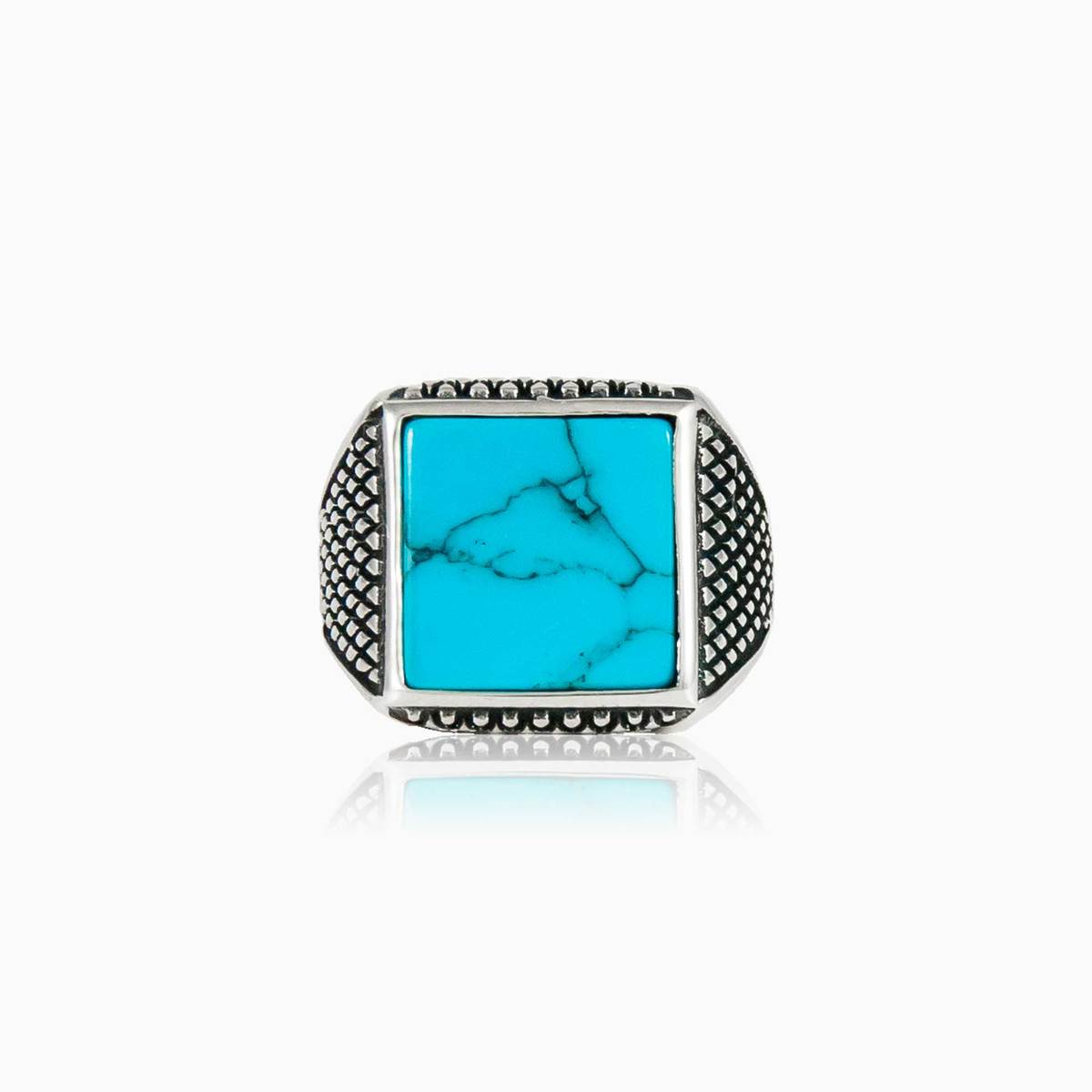 Bague de turquoise homme Bagues Detallado N.1