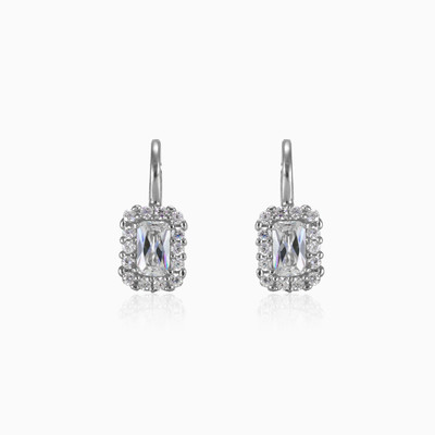 Pendientes halo rectangulares mujer Pendientes Royal